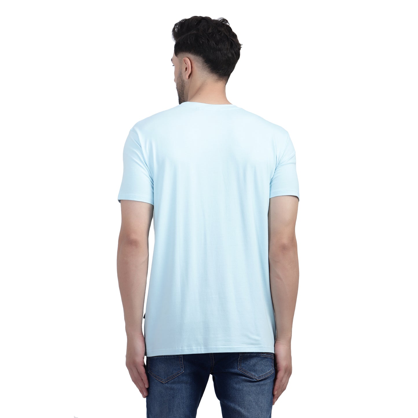 SWNCK Cerulian Blue Unisex Crew Neck T-Shirt in Bamboo
