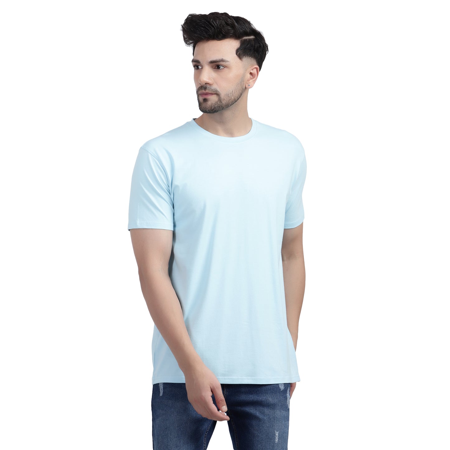 SWNCK Cerulian Blue Unisex Crew Neck T-Shirt in Bamboo