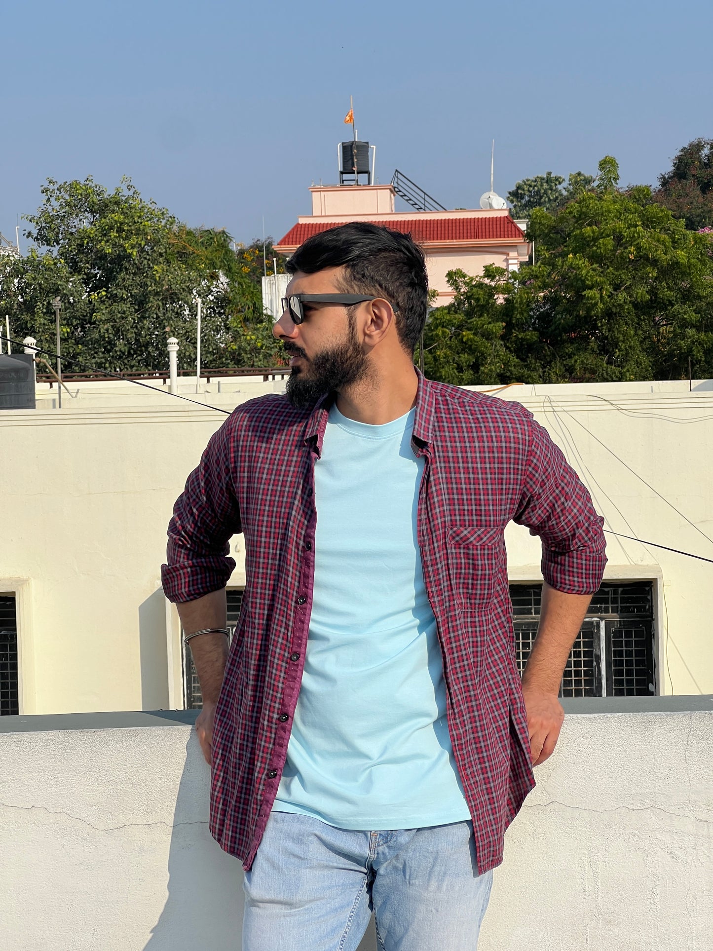 SWNCK Cerulian Blue Unisex Crew Neck T-Shirt in Bamboo